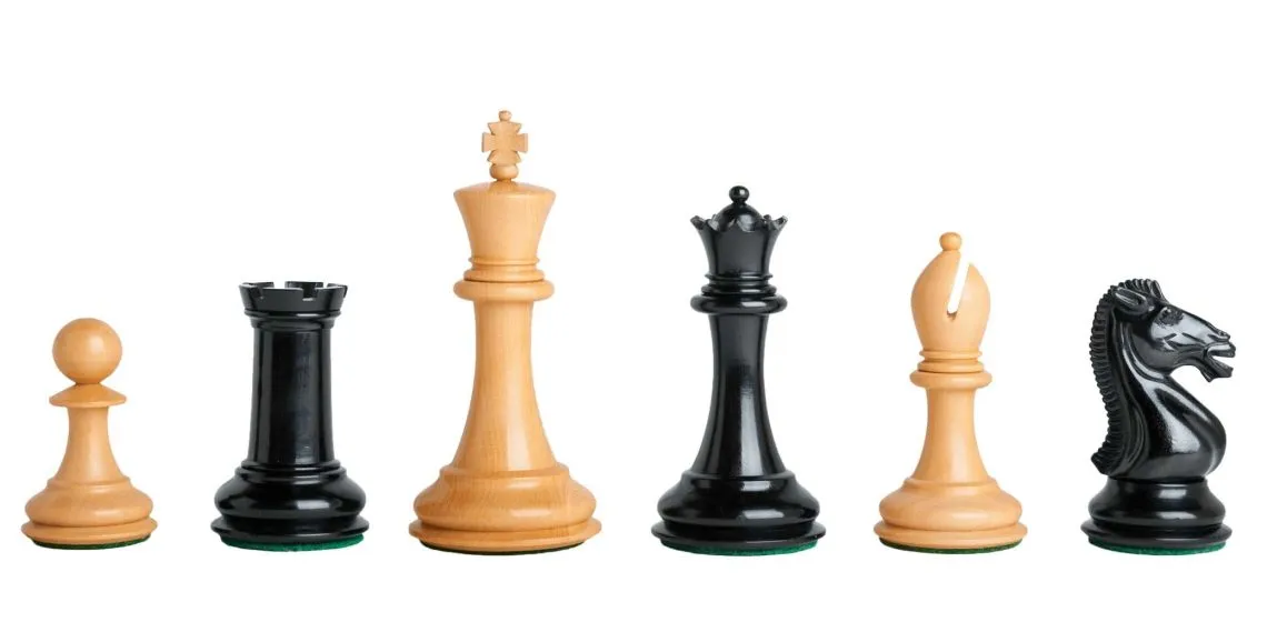 The Hastings Series Luxury Chess Pieces - 4.0" King