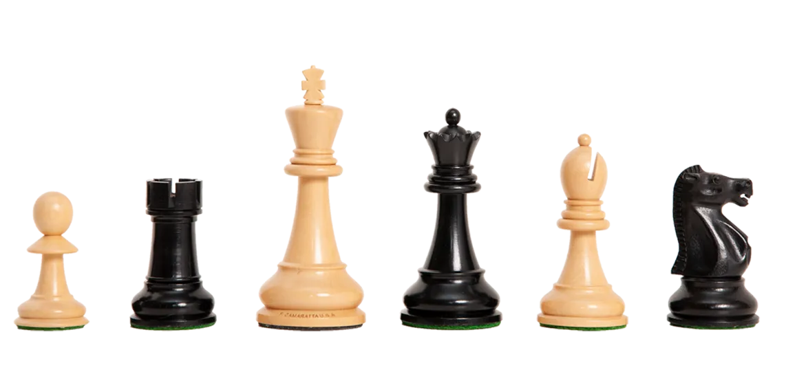 The Camaratta Collection - The Improved Fischer Spassky Series Chess Pieces - 3.75" King