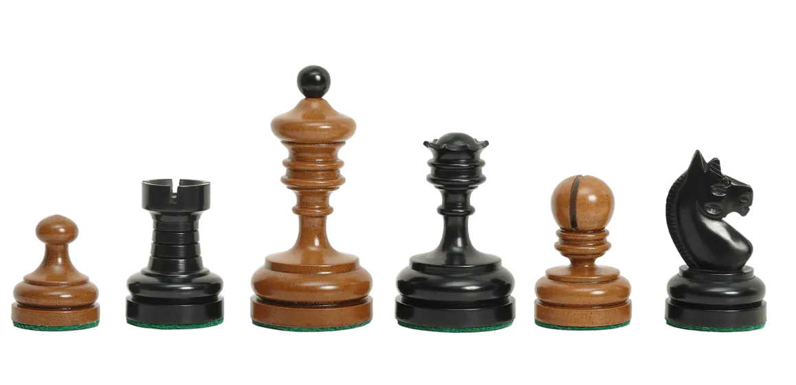 The Circa 1930 German Knubbel Vintage Luxury Chess Pieces - 3.5" King