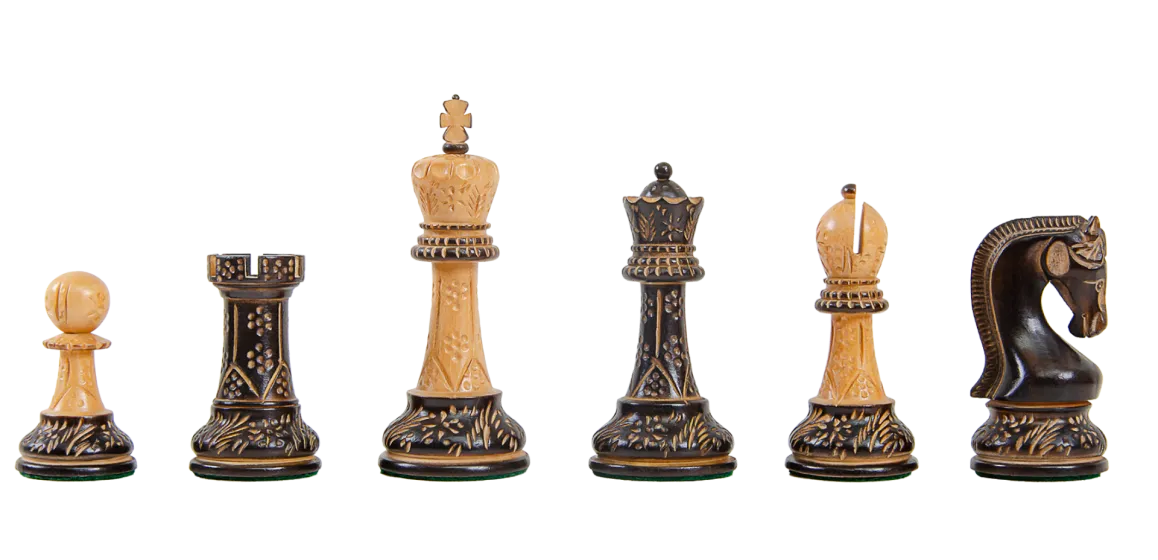 The Burnt Leningrad Series Chess Pieces - 4.0" King 