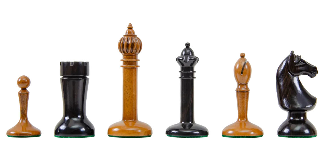 The Circa 1910 Lasker Schlechter World Chess Championship Series Chess Pieces - 4.5" King