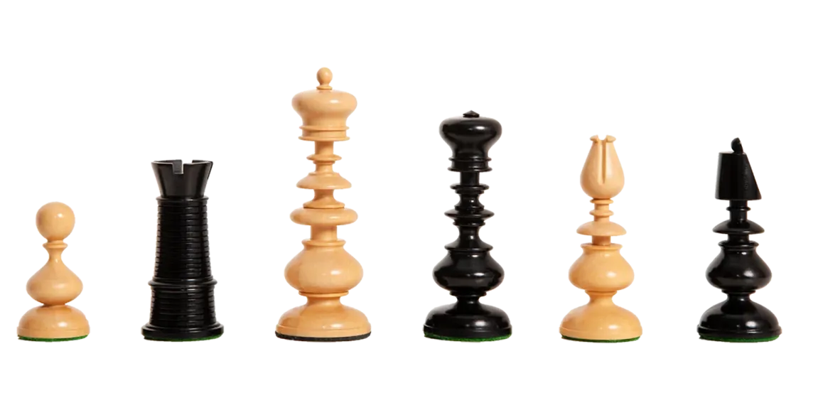 The Camaratta Collection - The Old Windsor Series Reproduction Chess Pieces - 4.4" King