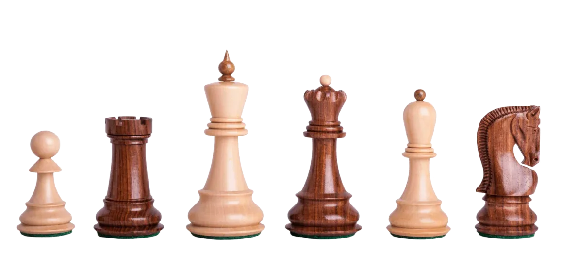 The Zagreb '59 Series Gilded Chess Pieces - 3.875" King