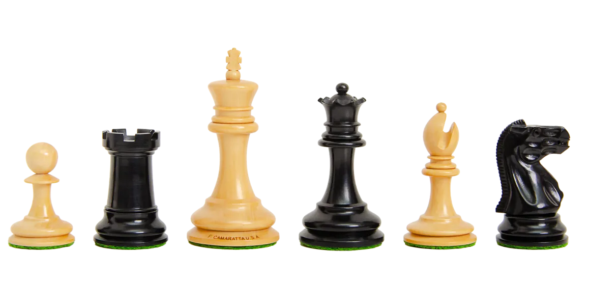 The Library Collection - The Zukertort Series Luxury Chess Pieces - 2.875" King