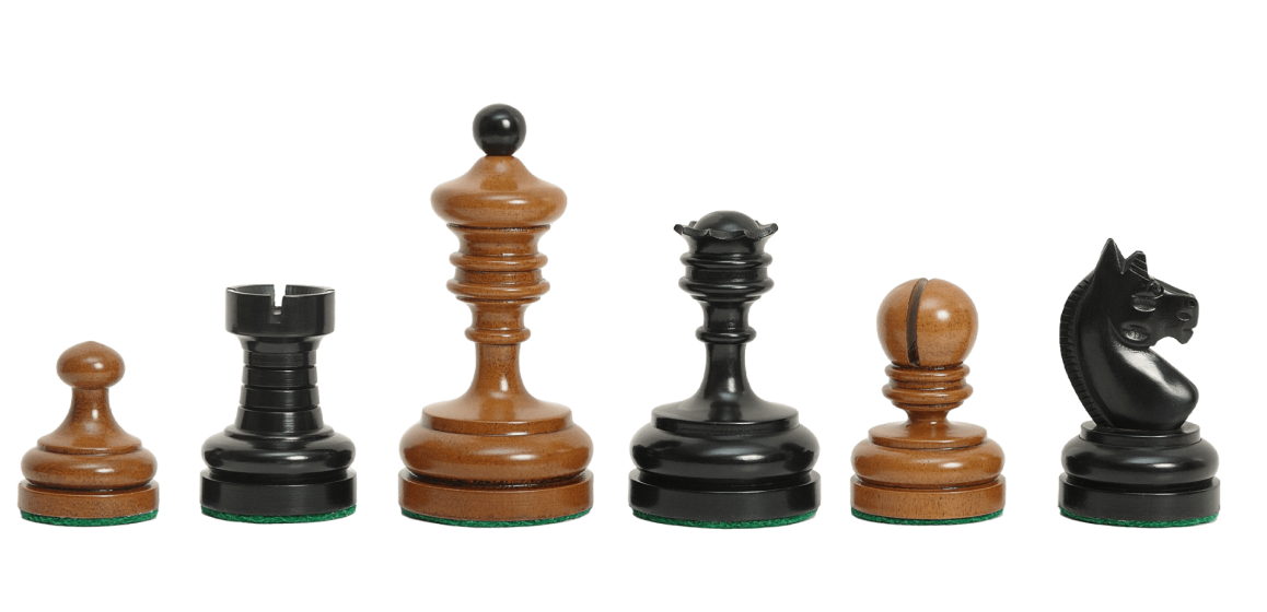 The Circa 1930 German Knubbel Vintage Luxury Chess Pieces - 3.5" King