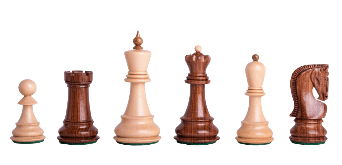 The Zagreb '59 Series Gilded Chess Pieces - 3.875" King
