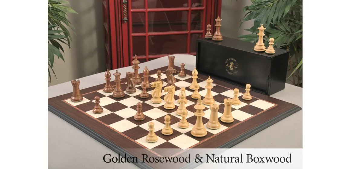The Royale Chess Set, Box, & Board Combination