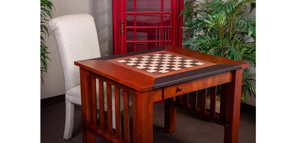 The Camaratta Signature Championship Chess Table - Dark Brown