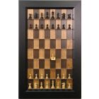 Straight Up Chess Board - Cherry Bean Board with 3" Tuxedo Frame