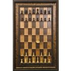 Straight Up Chess Board - Cherry Bean Board with 3 1/2" Black Gold Frame 