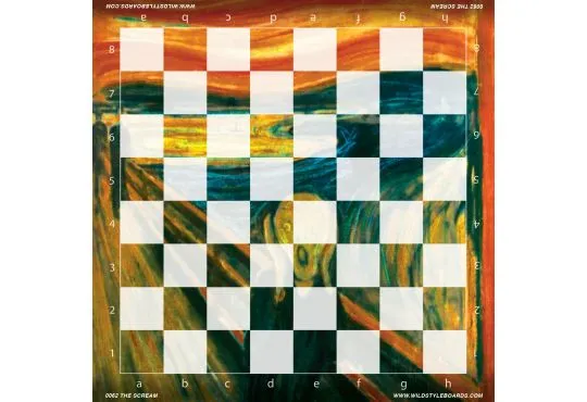 The Scream - Full Color Vinyl Chess Board