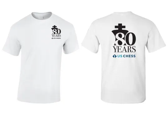80th Anniversary US Chess Federation T-Shirt