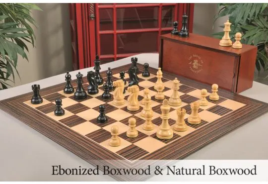The American Staunton Chess Set, Box & Board Combination