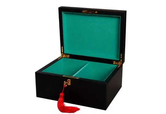 Premium Leather Chess Box - Black