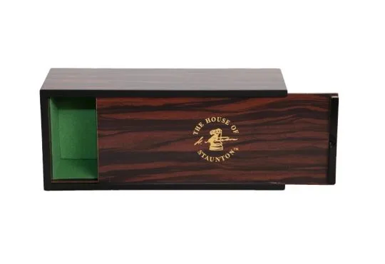 Macassar Ebony Luxe Slide-top Chess Box