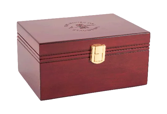 Small Red Burl Premium Chess Box