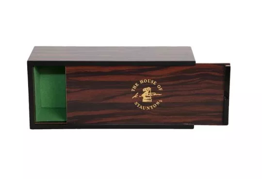 Macassar Ebony Luxe Slide-top Chess Box