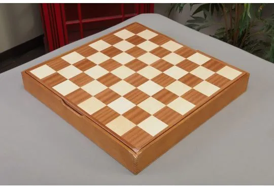 IMPERFECT - Mahogany and Maple Wooden Tournament Casket - 2.25" Squares