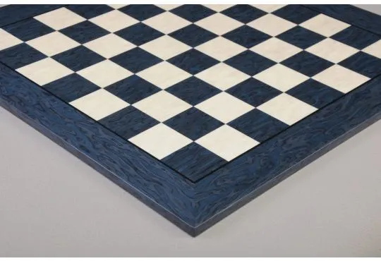 CLEARANCE - Blue Erable and Maple Classic Traditional Chess Board - 2.25" Squares - Gloss Finish