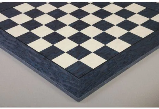 CLEARANCE - Blue Erable and Maple Classic Traditional Chess Board - 2.5" Squares - Satin Finish 