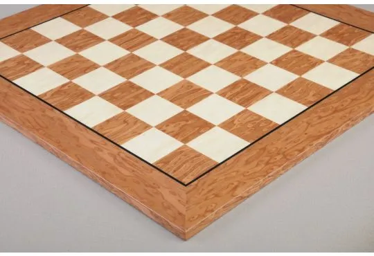 CLEARANCE - Brown Gloss and Maple Classic Traditional Chess Board - 2.25" Squares - Gloss Finish