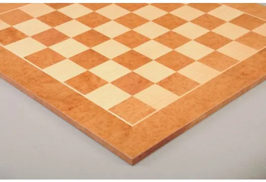 CLEARANCE - Vavona Burl and Maple Classic Traditional Chess Board - 2.25" Squares