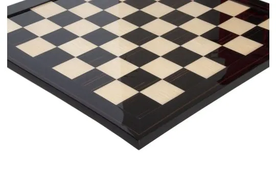 Macassar Ebony & Maple Signature Traditional Chess Board - Gloss Finish