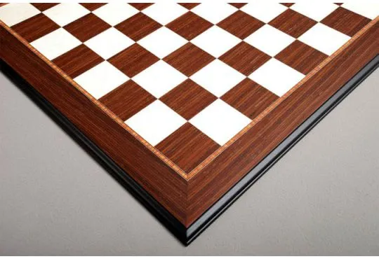 Striped Ebony and Bird's Eye Maple Standard Traditional Chess Board