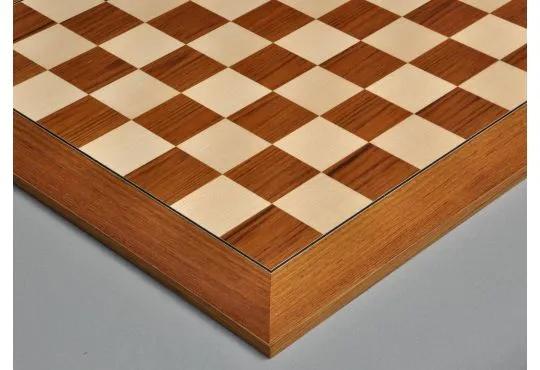 Teak and Bird's Eye Maple Standard Traditional Chess Board