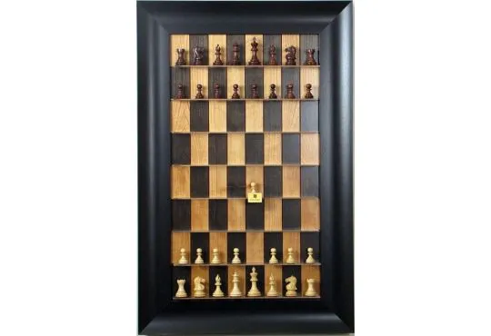 Straight Up Chess Board - Black Cherry Series with 3 1/2" Wide Scoop 