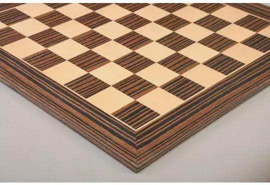 CLEARANCE - Tiger Ebony and Maple Classic Traditional Chess Board - 2.5" Squares