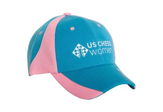 US Chess Women Baseball Hat - Blue & Pink
