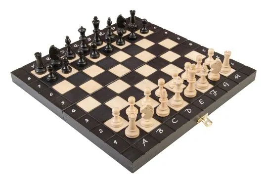 The Large Black Magnetic Chess Set