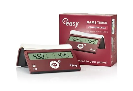 DGT Easy Timer Digital Chess Clock - Crimson Cruz