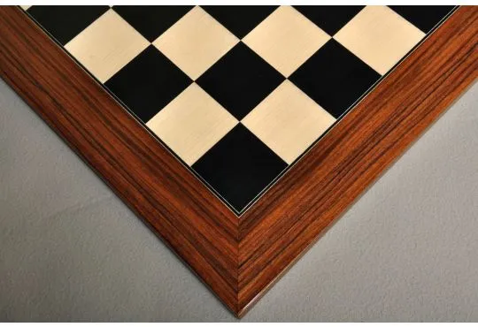 Black Anegre and Bird's Eye Maple Standard Traditional Chess Board