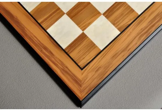 Olivewood and Bird's Eye Maple Standard Traditional Chess Board
