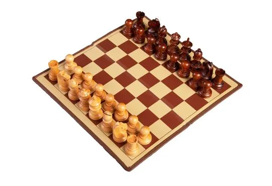 The Passport Travel Magnetic Chess Set with Wood Pieces - Large Size