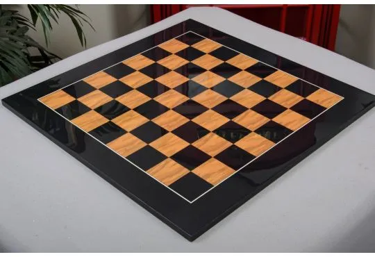 IMPERFECT - 2.25" - GLOSS - BLACK OLIVE - STANDARD Traditional Chessboard