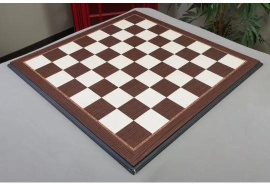 IMPERFECT - Striped Ebony & Bird's Eye Maple Standard Traditional Chess Board - 3.0" Squares