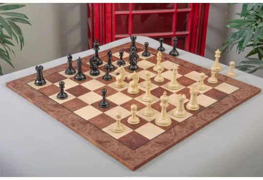 IMPERFECT - The Aversa Series Luxury Chess Pieces - 4.0" King - Genuine Ebony & Natural Boxwood