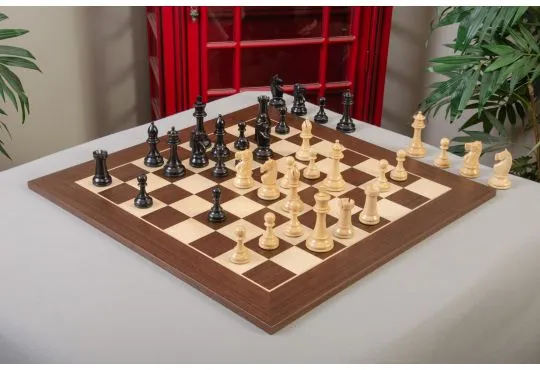IMPERFECT - 4.0" Margate 1923 - GENUINE EBONY / BOXWOOD - Wood Chess Pieces