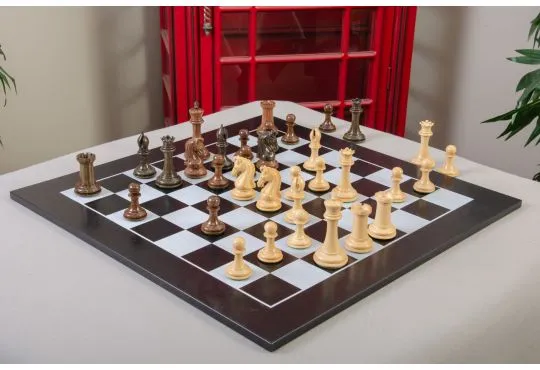IMPERFECT - 4.0" Imperial - EXOTIQUE - IRONWOOD / BOXWOOD - Wood Chess Pieces