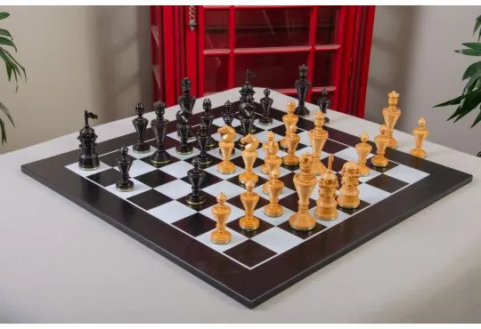 IMPERFECT - 4.75" - ANGLO-DUTCH - EBONY - Wood Chess Pieces - 4.75" KING
