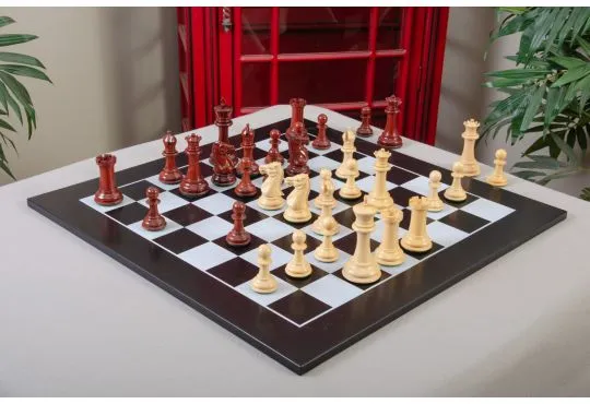 IMPERFECT - 4.4" Morphy - BLOOD ROSEWOOD / BOXWOOD - Wood Chess Pieces