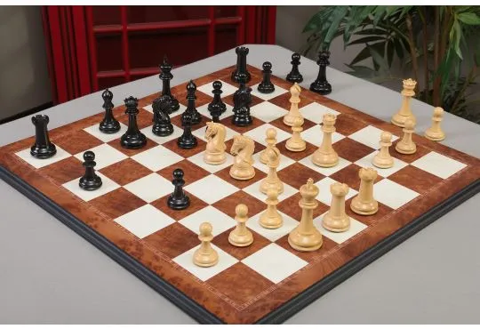IMPERFECT - The Sultan Luxury Chess Set - Pieces Only - 4.0" King - Genuine Ebony