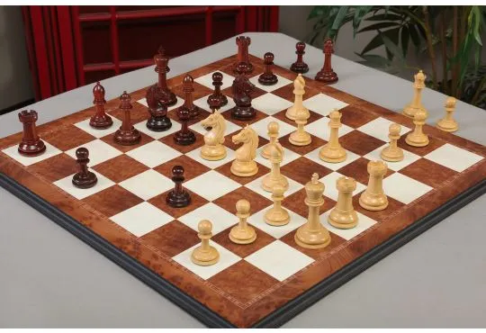 IMPERFECT - The Aversa Luxury Chess Set - Pieces Only - 4.0" King - Blood Rosewood