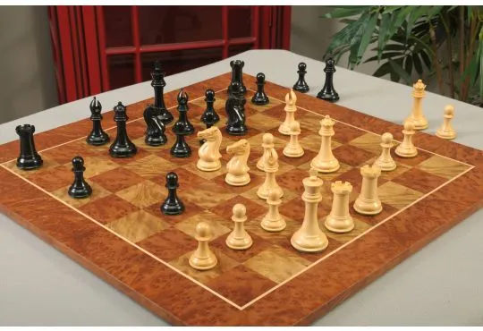 IMPERFECT - The Collector Luxury Chess Set - Pieces Only - 3.75" King - Genuine Ebony