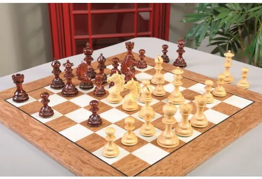 IMPERFECT - The Avellino Luxury Chess Set - Pieces Only - 4.4" King - Blood Rosewood