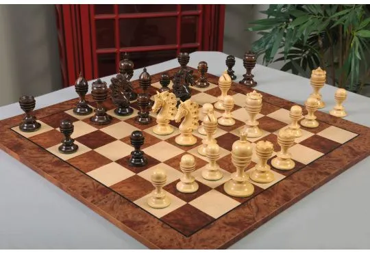 IMPERFECT - The Brescia Luxury Artisan Chess Set - Pieces Only - 4.4" King - Tasmanian Blackwood