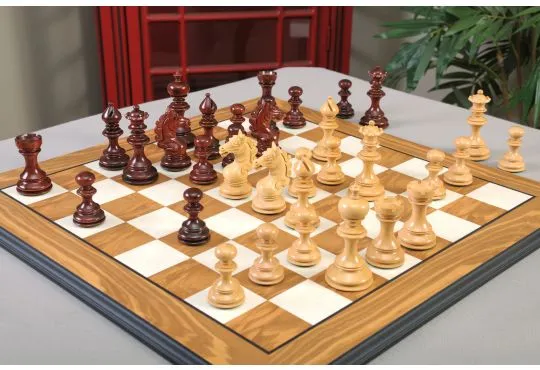 IMPERFECT - The Avellino Luxury Chess Set - Pieces Only - 4.4" King - Blood Rosewood